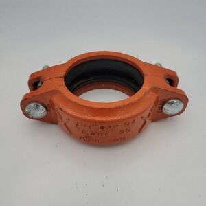 Ridgid SPF C4 Rigid Coupling 2-1/2 Inch Orange Pipe Fitting Industrial Hardware